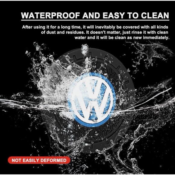 2PCS Volkswagen Car Cup Coaster No-Slip Silicone Water Cup Holder Waterproof Pad - Picture 7 of 7
